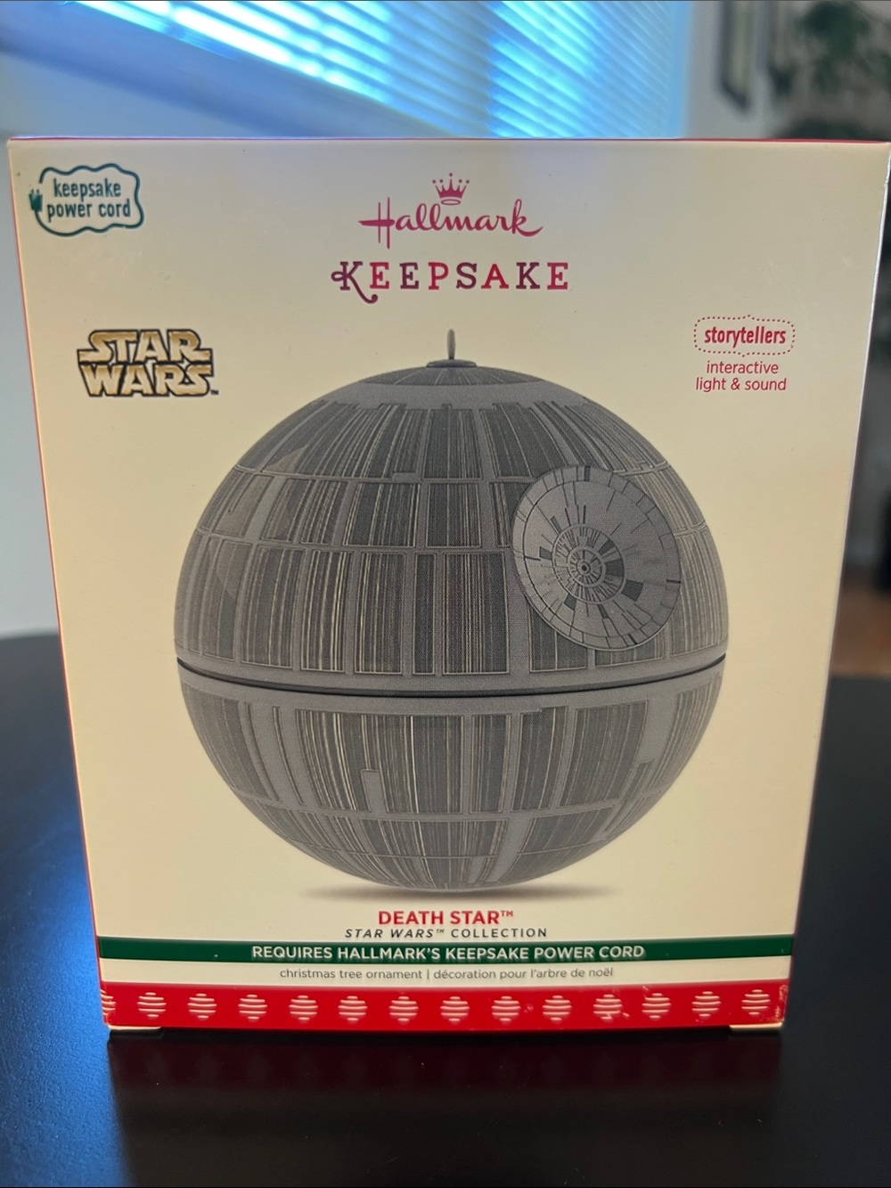 NIB! Hallmark Death Star Wars Tree Topper Ornament with power cord